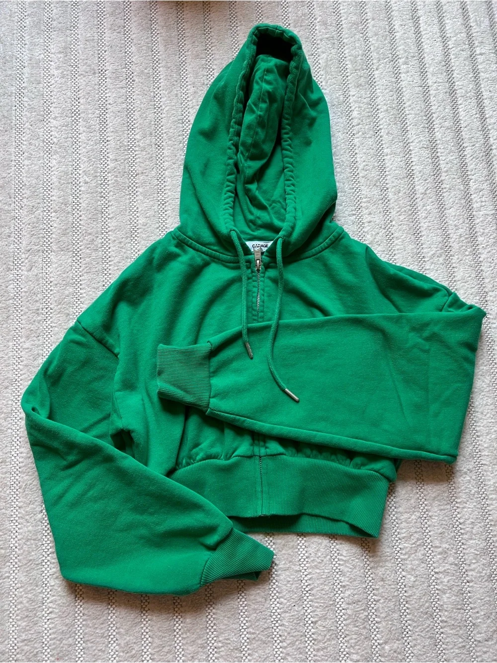 Garage Green Sweat Set Zip Up Hoodie Joggers XS 2-Piece